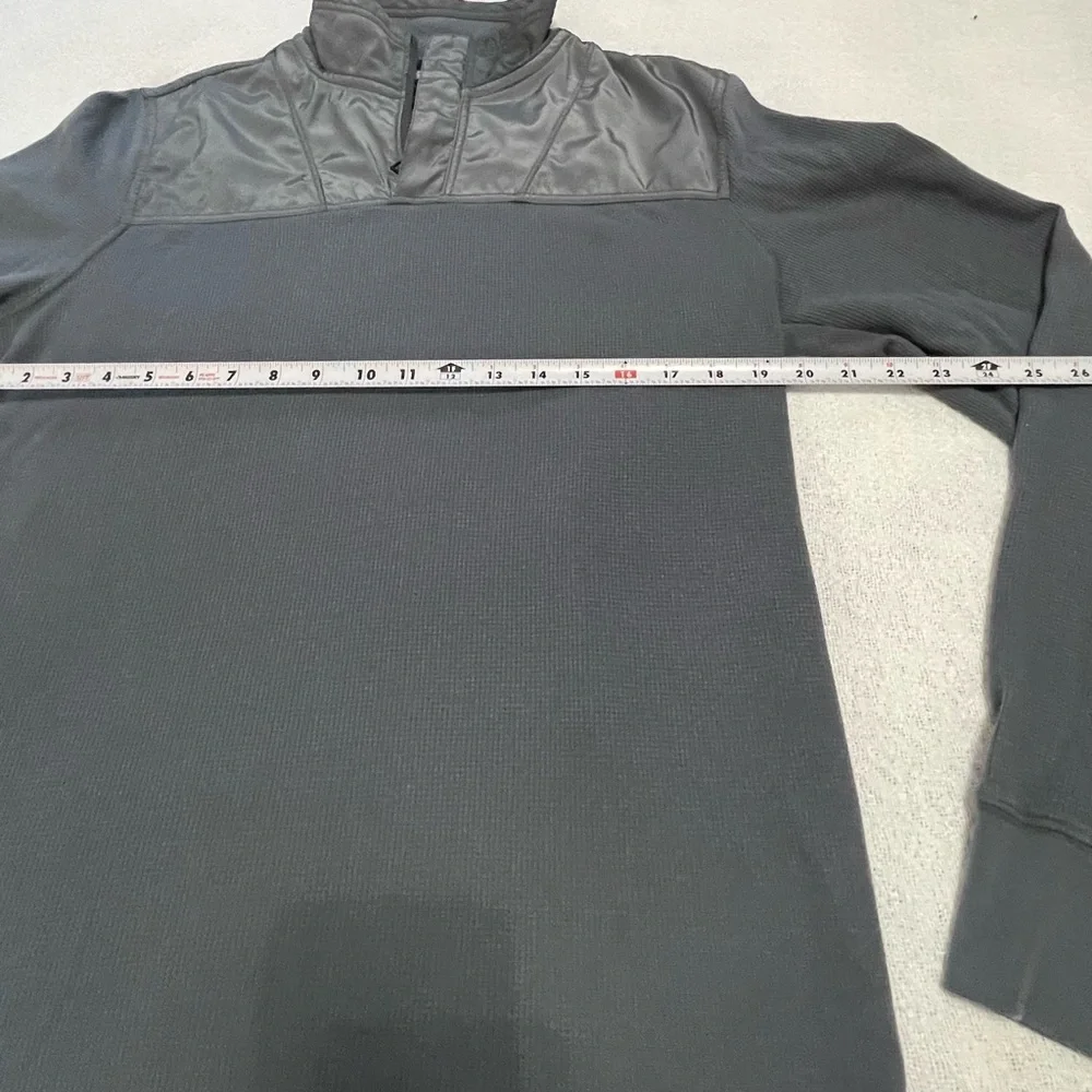 Banana Republic Gray Men's Shirt Quarter‎ Zip Size Medium~ Pull Over & Business